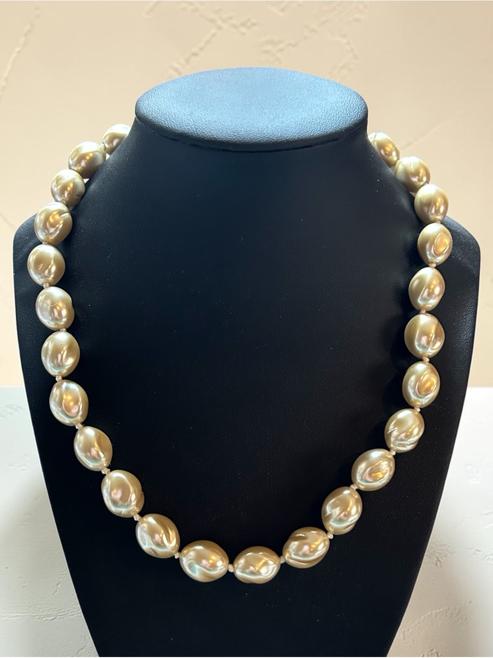 Kenneth Jay Lane Baroque Faux Pearl Necklace Vintage KJL